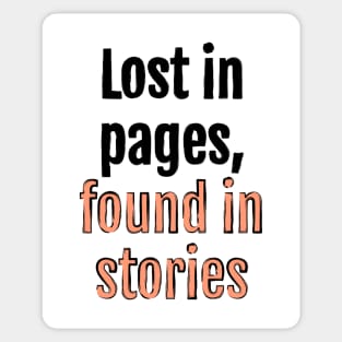 Lost in pages, found in stories Sticker